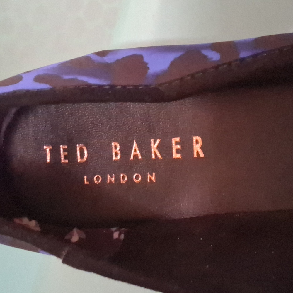 Ted Baker Women's Navy Blue Flats with Bow - Picture 5 of 7